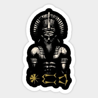 Grunge Babylonian God Marduk Sticker